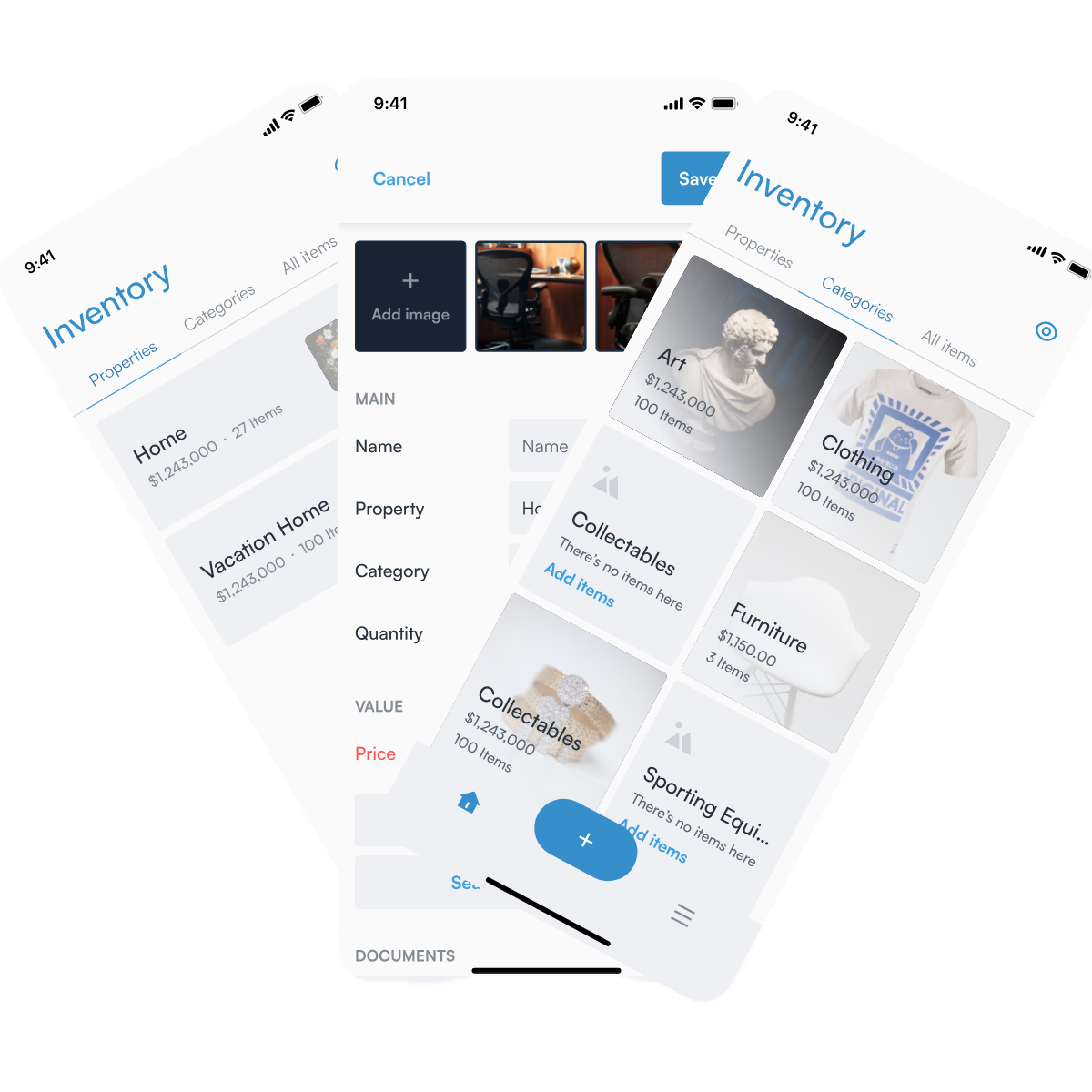 VaultTag mobile app interface