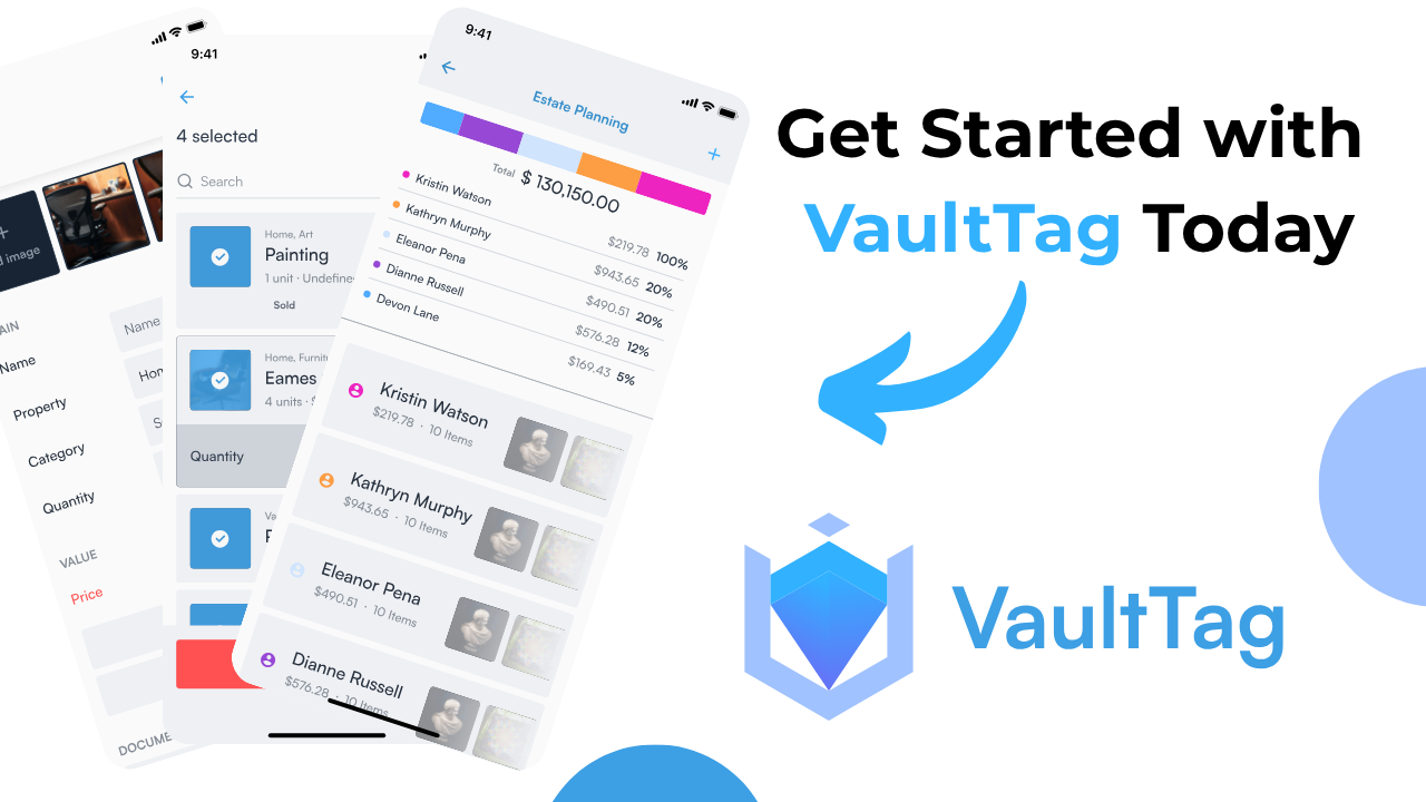 VaultTag app interface demonstration video